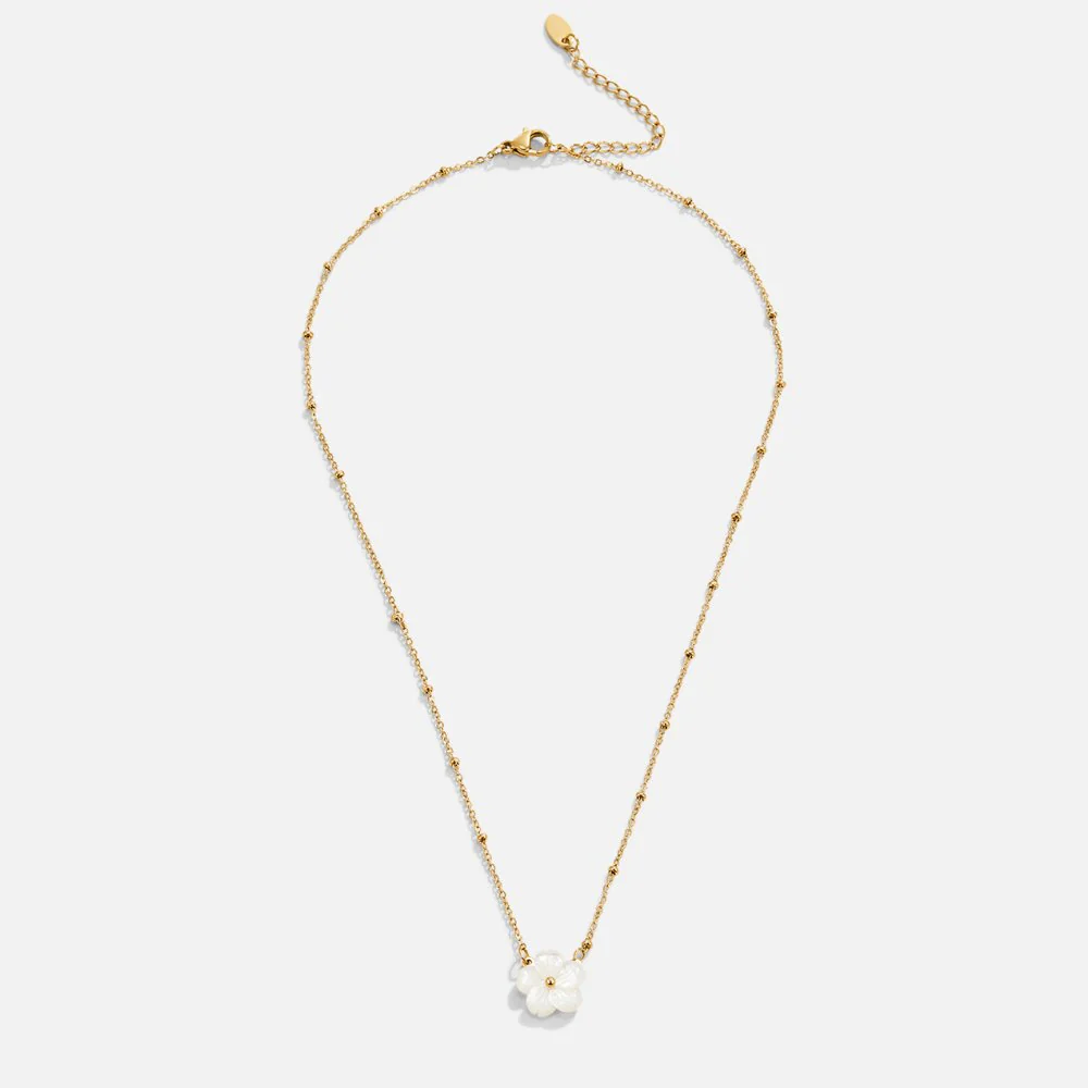White Blossom Flower Necklace - Image 5