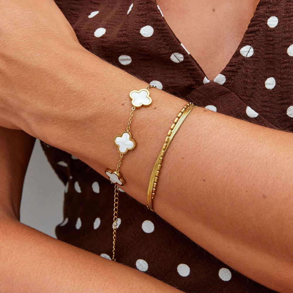 White Clover Bracelet - Image 2