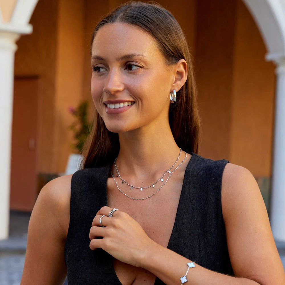 Willow Diamond Drop Layered Necklace - Image 3